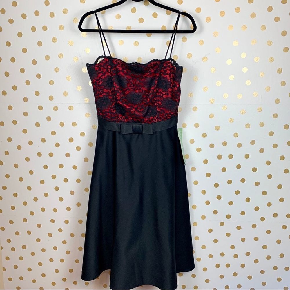 𝅺BETSY & Adam Lace A Line Cocktail Party Dress 10